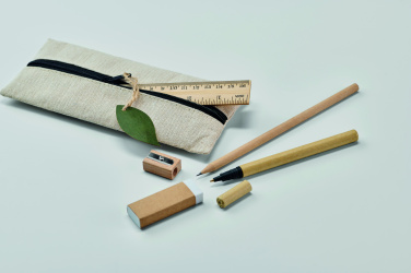 Logotrade mainoslahja ja liikelahja kuva: Kirjoitussetti puu/puuvilla