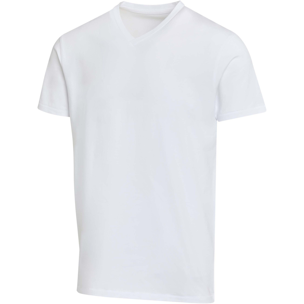 Logotrade liikelahjat mainoslahjat tuotekuva: Balfour lyhythihainen, OCS-sertifioitu V-aukkoinen unisex-t-paita 200 g/m²:n kankaasta