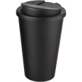 Americano® POP 350 ml eristetty muki, jossa on läikkymissuojattu kansi, Musta