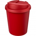 Americano® Espresso Eco 250 ml perdirbtas stiklainis su neišsiliejančiu dangteliu, Raudona