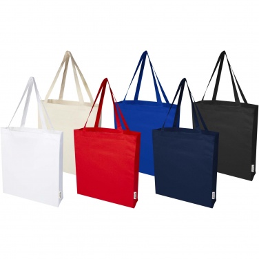 Logotrade reklaminiai produktai nuotrauka: Madras 140 g/m² GRS perdirbtos medvilnės rankinis krepšys