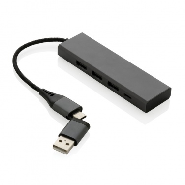 Logotrade dovana nuotrauka: Terra RCS perdirbto aliuminio šakotuvas su 3 USB prievadais
