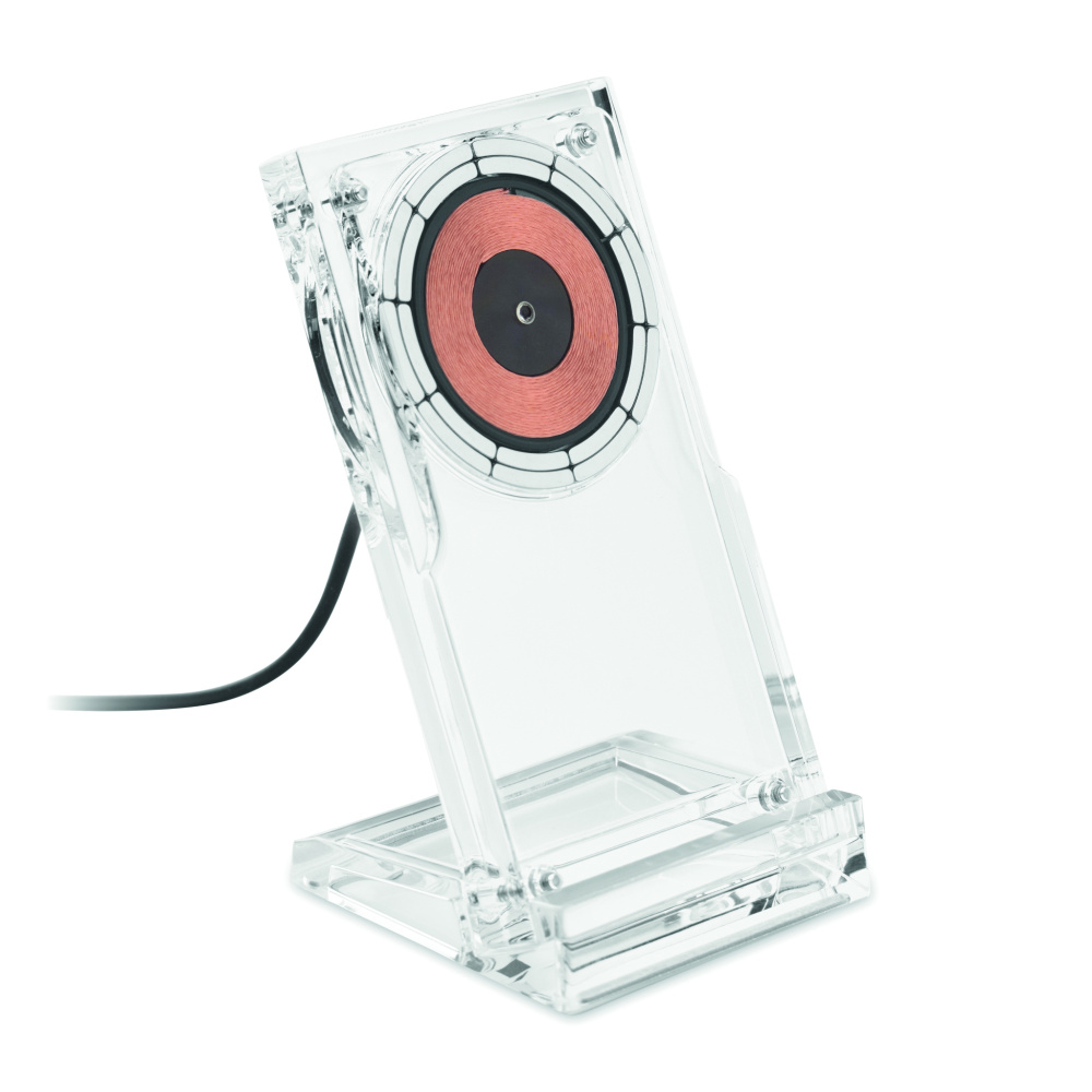 Logotrade dovana nuotrauka: Akrilo belaidis įkroviklis 15 W