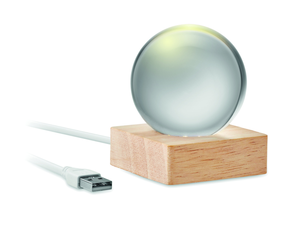 Logotrade verslo dovanos nuotrauka: LED stiklinis rutulys