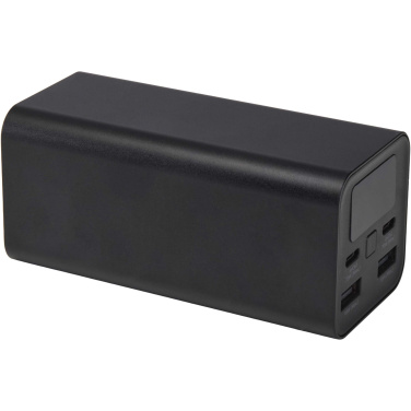Logotrade reklaminiai produktai nuotrauka: „Acamar“ 20 000 mAh 70 W perdirbto aliuminio nešiojamojo kompiuterio išorinė baterija
