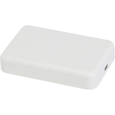 Logotrade reklaminiai produktai nuotrauka: „Acrab“ 10 000 mAh 15 W magnetinė belaidė išorinė baterija su 20 W PD – pagaminta iš perdirbto plastiko