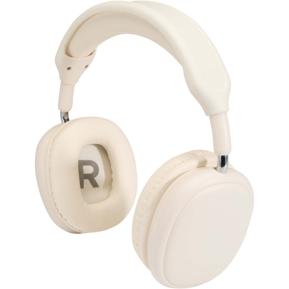Logotrade reklaminiai produktai nuotrauka: „Alzir“ perdirbto plastiko belaidės „Bluetooth®“ ausinės, dedamos ant ausies