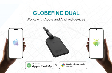 Logotrade firminės dovanos nuotrauka: „Globefind Dual RCS“ bagažo etiketė su vietos nustatymo funkcija visame pasaulyje