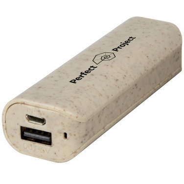 Logotrade ziemassvētku dāvanas foto: Yoko 1200mAh kviešu salmu jaudas banka