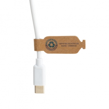 Logotrade korporatīvās dāvanas foto: RCS pārstrādāta plastmasas Ontario 6-in-1 apaļais kabelis