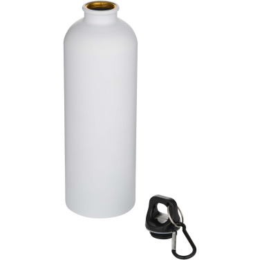 Logotrade korporatīvās dāvanas foto: Oregon 750 ml matēta RCS pārstrādāta vienas sienas nerūsējošā tērauda ūdens pudele ar karabīni