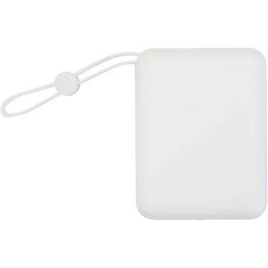 Logotrade dāvanas foto: Acrux 10.000 mAh 35W planšetdatora pārnēsājamais akumulators ar iebūvētu C tipa kabeli - izgatavots no pārstrādātas plastmasas