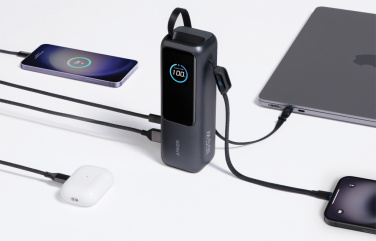 Logotrade ziemassvētku dāvanas foto: Anker Power Bank 25.000 mAh 165W, iebūvēts izvelkams kabelis