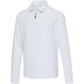 Zeus garpiedurkņu unisex polo krekls ar pusrāvējslēdzēju, Balts