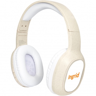 Лого трейд pекламные cувениры фото: Наушники Bluetooth® Riff из пшеничной соломы с микрофоном