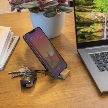 Логотрейд pекламные cувениры картинка: Подставка для телефона-брелока Standkey из бамбука