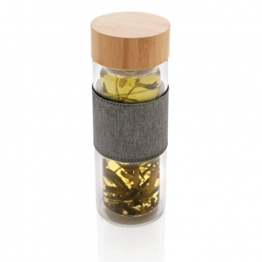 Лого трейд бизнес-подарки фото: Бутылка из ударопрочного боросиликатного стекла с двойными стенками