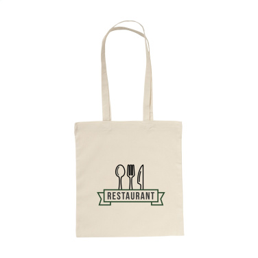 Лого трейд pекламные подарки фото: ShoppyBag (135 г/м²) хлопковая сумка с длинными ручками