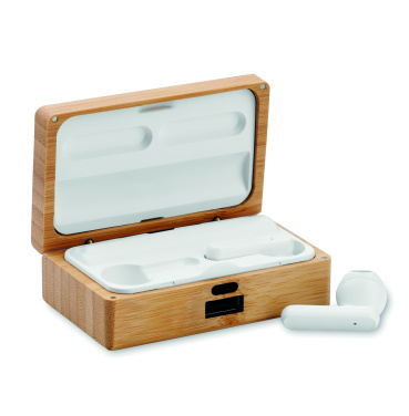 Логотрейд бизнес-подарки картинка: TWS earbuds in bamboo case