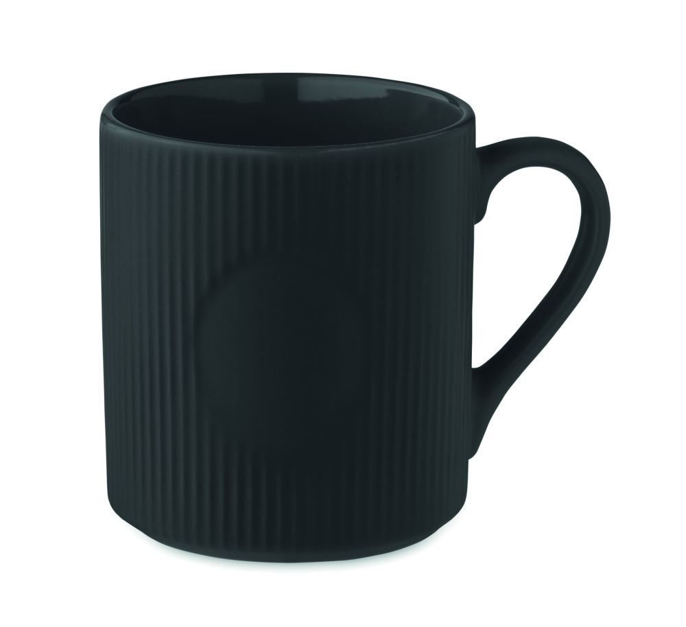 Логотрейд pекламные cувениры картинка: Ribbed ceramic mug mat 340 ml