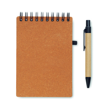 Логотрейд pекламные подарки картинка: Recycled notebook with ball pen