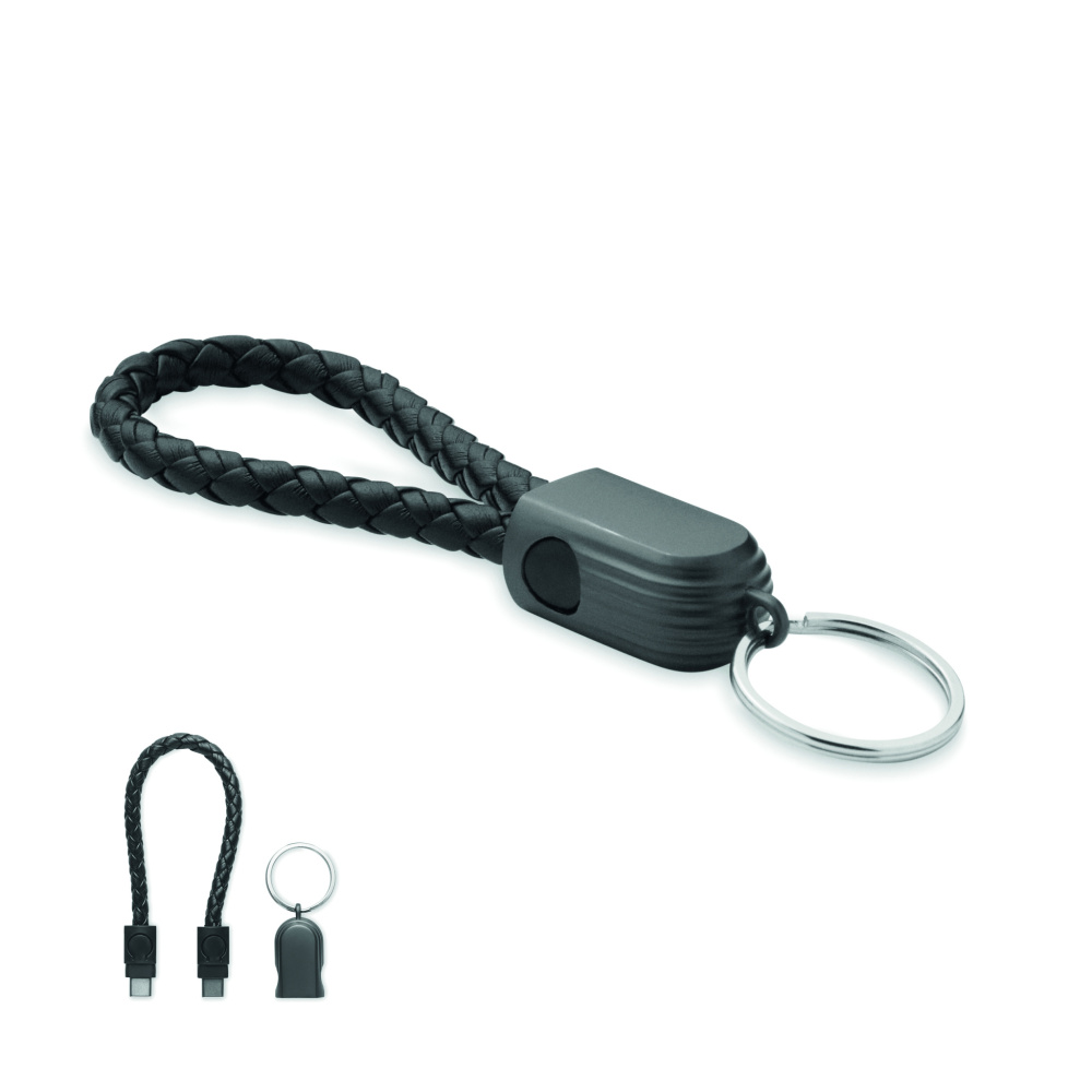 Лого трейд pекламные cувениры фото: Key ring loop cable type-C