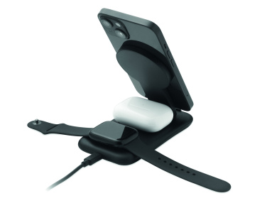Лого трейд pекламные продукты фото: 3 in 1 wireless charger 15W