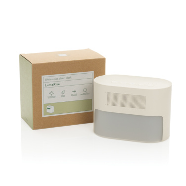 Лого трейд бизнес-подарки фото: Будильник с белым шумом LumaRise RCS из переработанного пластика