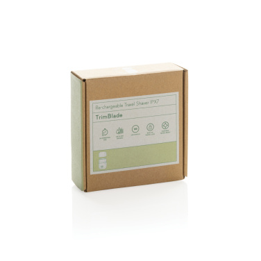 Лого трейд pекламные подарки фото: Аккумуляторная дорожная бритва TrimBlade, степень защиты IPX7.