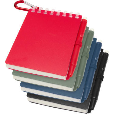 Логотрейд pекламные cувениры картинка: Lig Mini набор из блокнота в мягкой обложке из переработанного пластика и шариковой ручки (синие чернила)