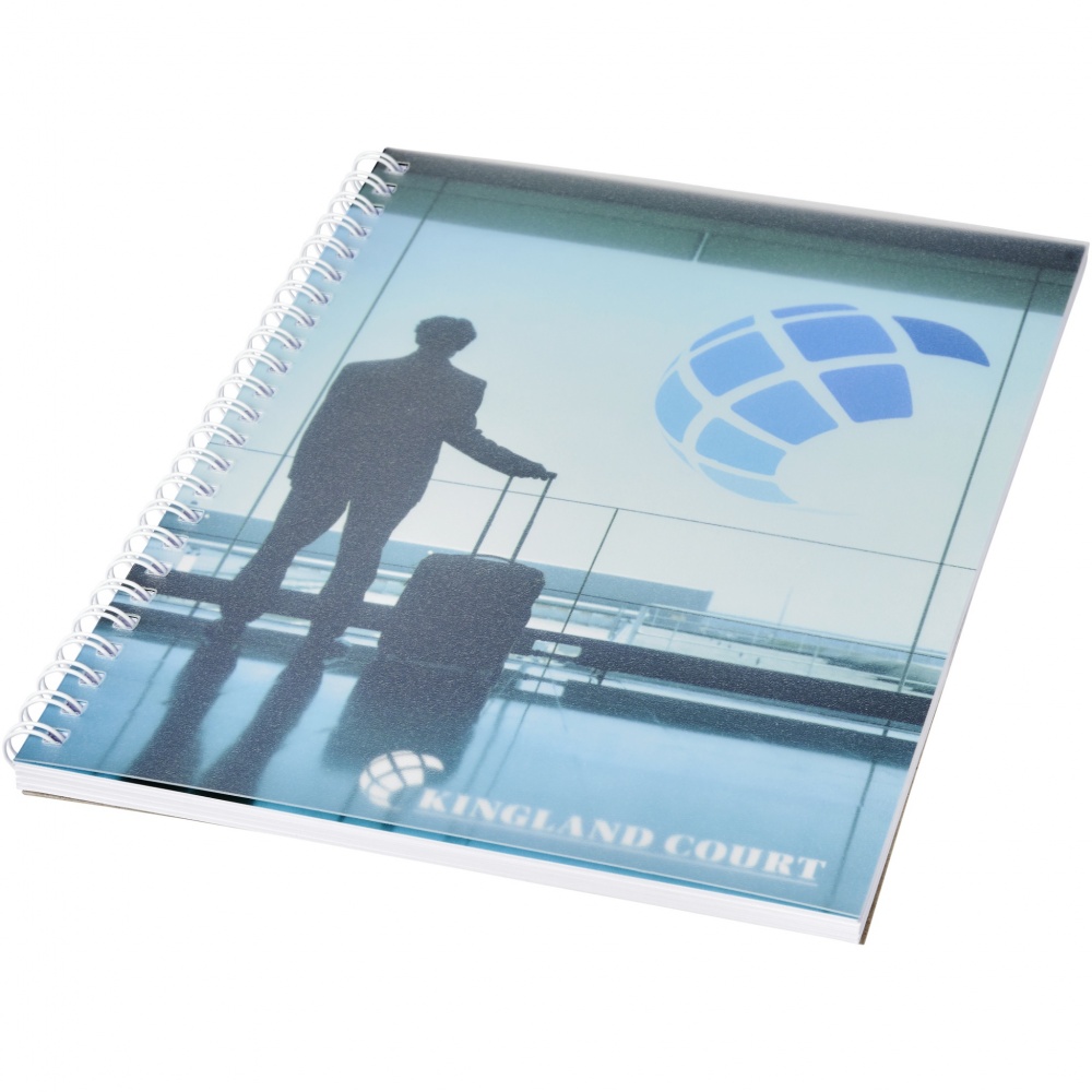 Logotrade presentreklam bild: Desk-Mate® wire-o A5 anteckningsblock PP-omslag