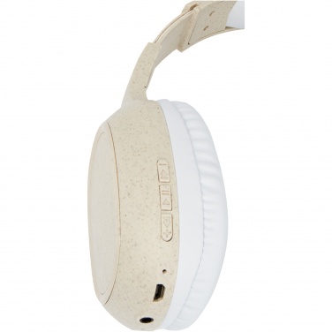 Logotrade kampanjprodukter bild: Riff Bluetooth®-hörlurar av halm med mikrofon