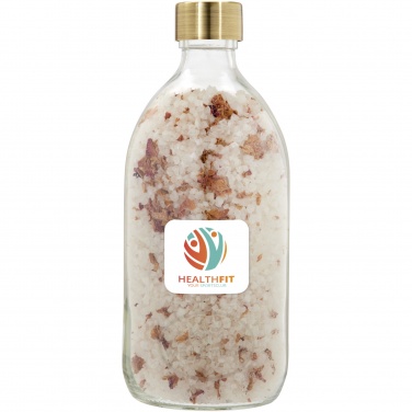Logotrade profilprodukter bild: Wellmark Just Relax 500 ml badsalt – rosdoft