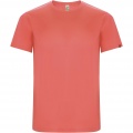 Imola kortärmad funktions T-shirt för herr, Fluor korall