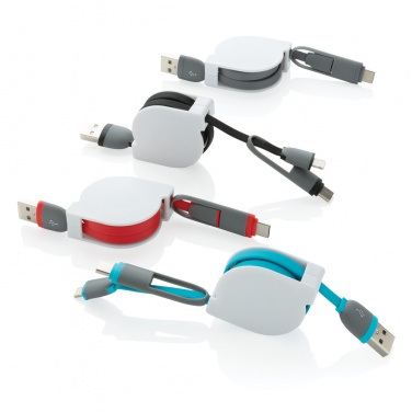 Logotrade profilprodukter bild: Utdragbar 3-i-1 kabel