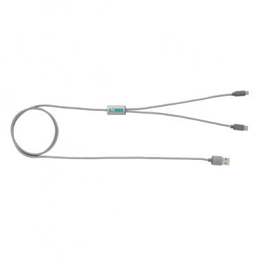 Logotrade kampanjprodukter bild: 3-i-1 flätad kabel
