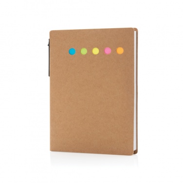 Logotrade profilprodukter bild: Kraftpapper sticky notes A6 med penna