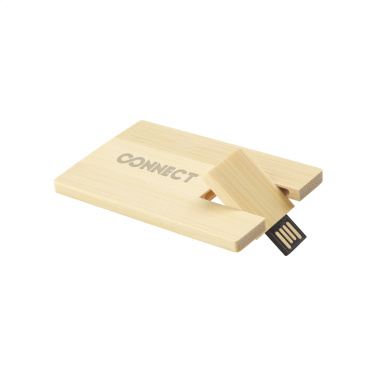 Logotrade reklamprodukter bild: Kreditkort USB Bamboo 16 GB