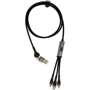 Logotrade kampanjprodukter bild: SCX.design C53 100 W 5-i-1 rPET ultrasnabb laddningskabel