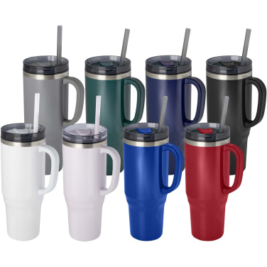 Logotrade kampanjprodukter bild: Melbourne RCS-certifierad mugg med sugrör, 1 200 ml