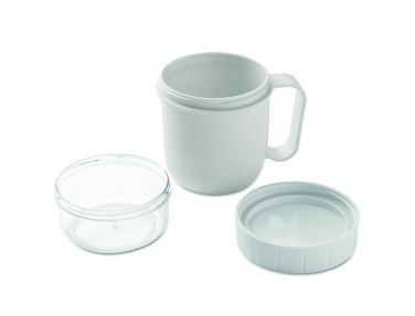 Logotrade profilprodukter bild: On the go-mugg i PP 450 ml