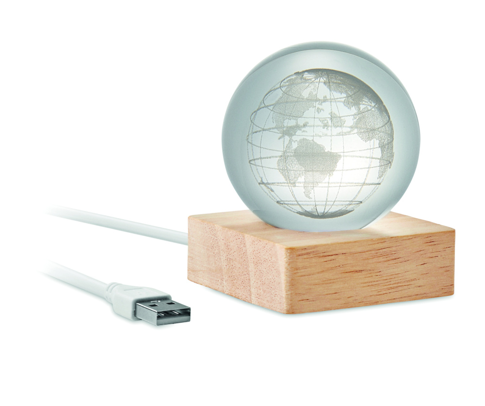 Logotrade profilprodukter bild: LED-glob glasboll