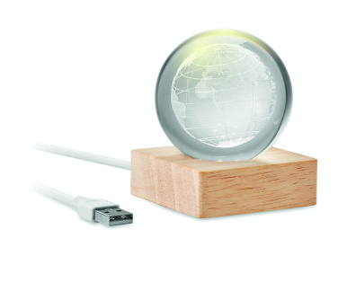 Logotrade reklamprodukter bild: LED-glob glasboll