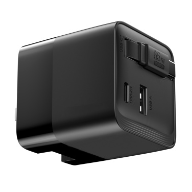 Logotrade presentreklam bild: Urban Vitamin Mendocino 65W GaN-laddare med utdragbar kabel