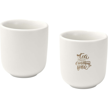 Logotrade kampanjprodukter bild: Male 90 ml espressokoppar av keramik – set om två