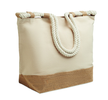 Logotrade presentreklam bild: Strandväska i canvas/jute
