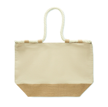 Logotrade profilreklam bild: Strandväska i canvas/jute