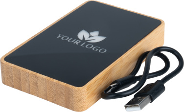 Logotrade profilreklam bild: Powerbank 5000 mAh med upplyst logotyp