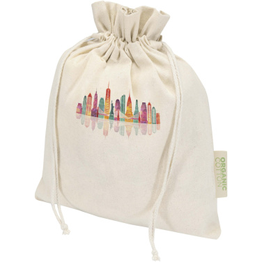 Logotrade presentreklam bild: Odisha 140 g/m² presentpåse av ekologiskt OCS-material – 30 x 25 cm
