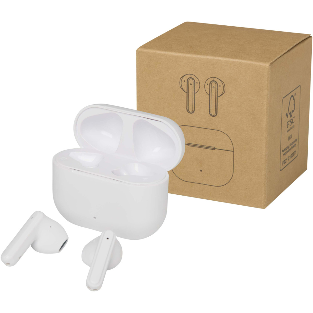 Logotrade reklamprodukter bild: Altais True Wireless Bluetooth®-öronsnäckor av återvunnen plast